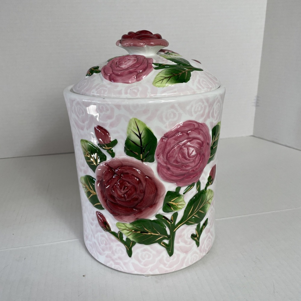 ARC Roses Ceramic Cookie Jar - Picture 3 of 8
